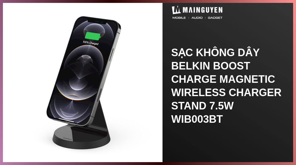 Sạc không dây Belkin BOOST CHARGE Wireless Charger Stand 7.5W