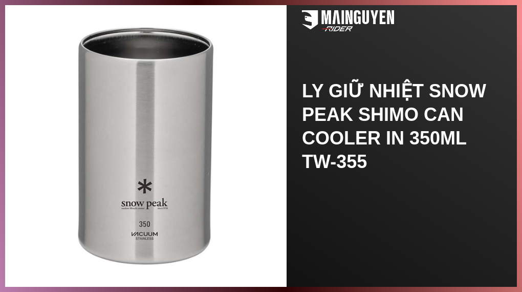 Neve Peak Shimo Cooler 500 - Raffreddatore Portatile In Acciaio Inox Per Lattine 350/500ml, Isolamento Sottovuoto
