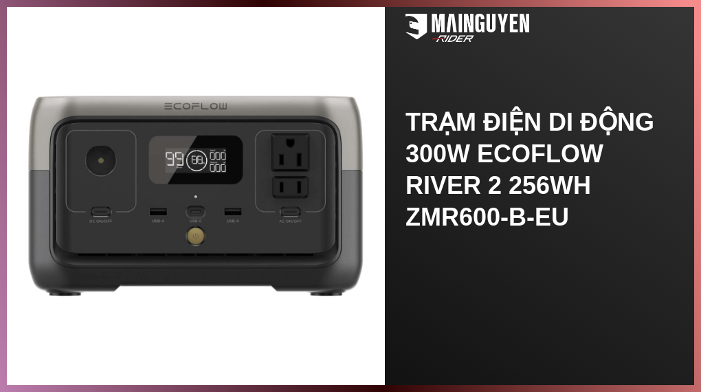 Trạm điện Di động 300W EcoFlow RIVER 2 256Wh ZMR600-B-EU(CO53938 ...