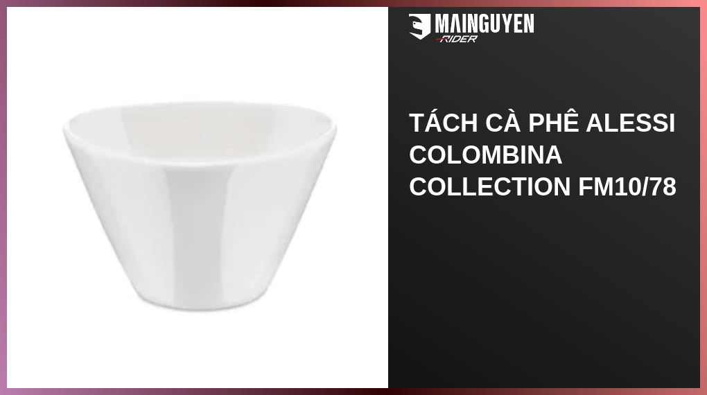Tazza Da T&egrave; Alessi Colombina - Porcellana Bianca, Senza Manico, 20 Cl, Design Moderno