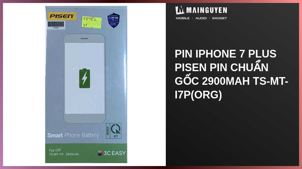 Pin iPhone 7 Plus Pisen Pin Chuẩn Gốc 2900mAh TS-MT-I7p(ORG)(A58762 ...